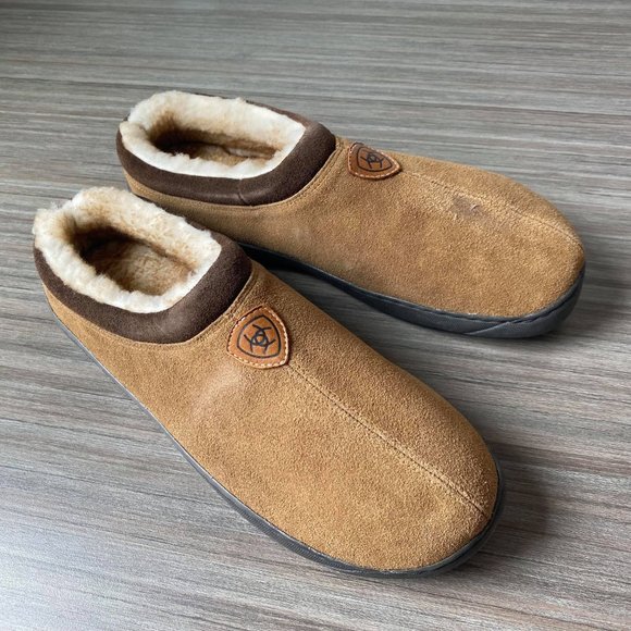 ariat men's lasso suede slippers